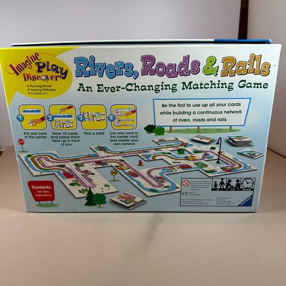 Rivers Roads & Rails 220533 Ever Changing Matching Board Game Ravensburger - Picture 3 of 6